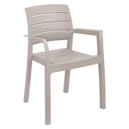 RECANATI plastové kreslo, šedá