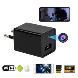 Kamera v USB nabíjačke - USB adaptér s Wifi / P2P (app iOS / Android) + detekcia pohybu