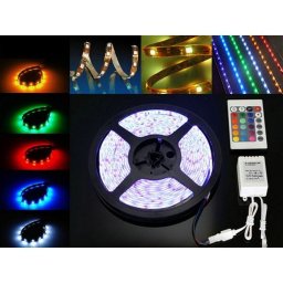 RGB LED pásik vodeodolný 5m 60 SMD2835 / m + zdroj + RGB ovládač