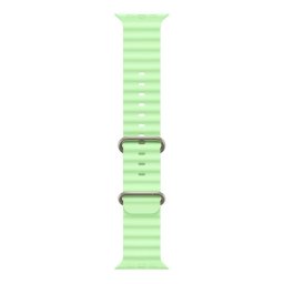 Apple Watch 49mm Neon Green Ocean Band - Natural Titanium Finish MGCF4ZMA