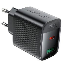 Acefast nabíjačka A106 GaN, 45W, 3 A, USB-C + USB, čierna