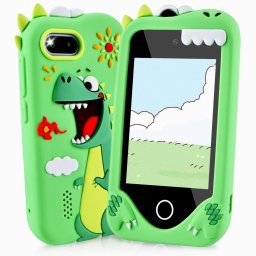 OEM Inteligentný telefón pre deti s hrami, MP3, duálnym fotoaparátom a dotykovým displejom, zelený dinosaurus
