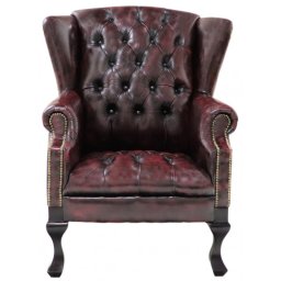 indickynabytok.sk - Kreslo Chesterfield Chester z pravej hovädzej kože New Red