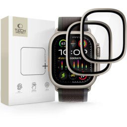 Tech-Protect Glass Ring 2x ochranné sklo na Apple Watch Ultra 1 / 2 / 3 49mm, titanium