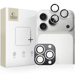 Tech-Protect Camring Fit+, sklíčko na objektív fotoaparátu, iPhone 14 Pro / Max / 15 Pro / Max / 16 Pro / Max / 17 Pro / Max, strieborné