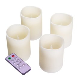 NEXOS Dekoratívna LED sada 4 adventné sviečky, biela