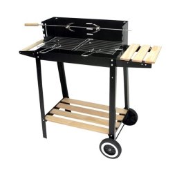 Záhradný gril s drevenými policami + Darček Teflónová podložka na grilovanie a pečenie 2 ks