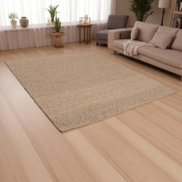 Vastag sznyeg gyapjbl vilgos barna szn 250x274 nagymret sznyeg a nappaliba