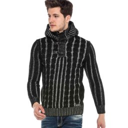 Cipo & Baxx sveter CP214 black