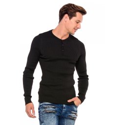 Cipo & Baxx sveter CP193 black