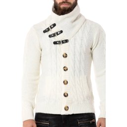 Cipo & Baxx sveter CP265 Ecru
