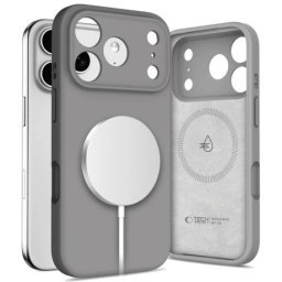 Tech-Protect Silicone MagSafe kryt na iPhone 17 Pro Max, šedý