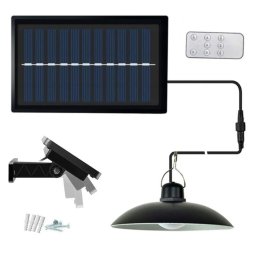 Solárna záhradná závesná okrúhla lampa LED na terasu