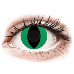 CRAZY LENS - Cat Eye Green - nedioptrické jednodenné (2 šošovky)