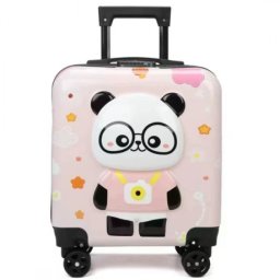 Livefy detský kufor Panda 36 × 44 cm, ružový