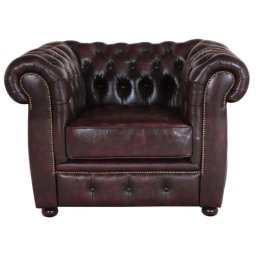 indickynabytok.sk - Pohovka jednomiestna Chesterfield Liverpool z pravej hovädzej kože New Red