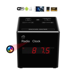 FM rádio budík a bluetooth reproduktor + spionazna skrytá kamera FULL HD s Wifi / P2P