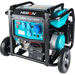 Elektrocentrála rámová benzínová 1F, 8,2kW, 17HP, podvozok, elektrický štart Heron