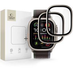 Tech-Protect Glass Ring 2x ochranné sklo na Apple Watch Ultra 1 / 2 / 3 (49mm), titanium