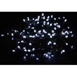 NEXOS Vianočná LED reťaz 18 m, 200 LED diód, studená biela