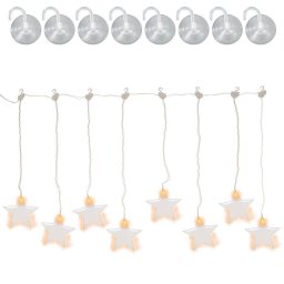 Svetelný záves Hviezdy, 8 LED, teplo biela