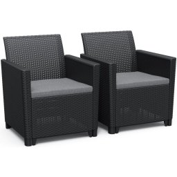 KETER Kreslo Claire, 2 ks grafit