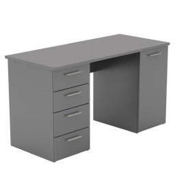 Kondela Písací stôl, 137x60cm, grafit, EUSTACH