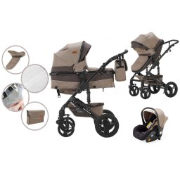 Mama Kiddies Evening Star Black Edition multifunkn kok 3 v 1 s prsluenstvom v bovo-hnedej farbe + darek