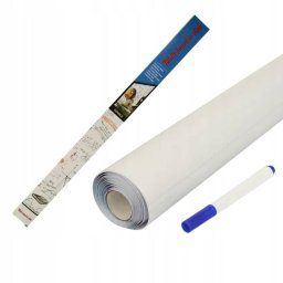 Biela samolepiaca tabuľa na kriedy + fixka 200x45cm