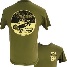 Pánske tričko HOT ROD Fender, krátke, zelené,S