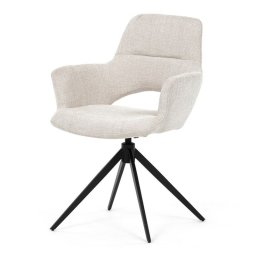 Autronic, Jedálenská stolička, otočná, krémová, látka, DCH-D1320 CRM2