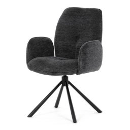 Autronic, Jedálenská stolička, otočná, čierna, látka, DCH-D1330 BK2