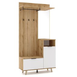 Kondela Predsieňová zostava, 100cm, dub evoke, biela, NODRI