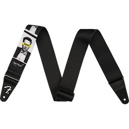 Pás na gitaru Joe Strummer Know Your Rights Strap, Black/White Fender