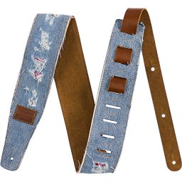Pás na gitaru x Wrangler Ripped Denim Indigo Fender