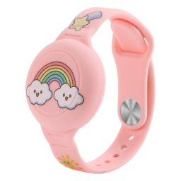 MG Kids Rainbow remienok na Apple AirTag, ružový
