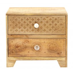 indickynabytok.sk - Nočný stolík Manu 45x50x40 indický masív mango