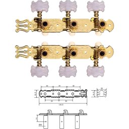 Ladiaca mechanika CMH0351GD na klasickú gitaru Dr.Parts