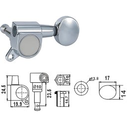 Ladiaca mechanika EMH7003-CR-R6 na elektrickú gitaru Dr.Parts
