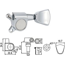 Ladiaca mechanika EMH7004-CR-R6 na elektrickú gitaru Dr.Parts