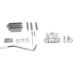 Kobylka na elektrikcú gitaru EBR1-CR, chróm Dr.Parts