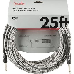 Nástrojový kábel série Professional, rovný/rovný 7,5m 25' biely tweed Fender