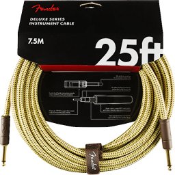 Nástrojový kábel série Deluxe, rovný/rovný 7,5m 25' tweed Fender