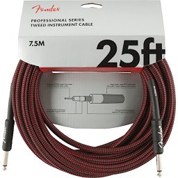 Nástrojový kábel série Professional, rovný/rovný 7,5m 25' red tweed Fender