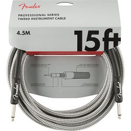 Nástrojový kábel série Professional, rovný/rovný 4,5m 15' biely tweed Fender