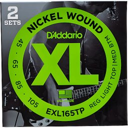 Struny na elektrickú basgitaru EXL165TP /2 sady/ D´addario