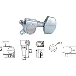 Ladiaca mechanika AMH7001-CR na akustickú gitaru Dr.Parts