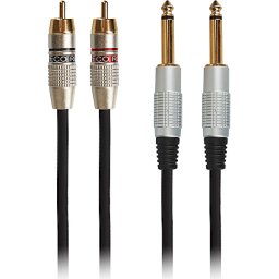 Audio kábel 2xjack 6,3mm/2xcinch 3m Eagle Bespeco
