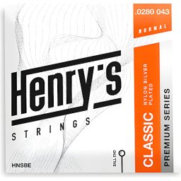 Struny na klasickú gitaru Ball End Nylon Silver normal Henry's