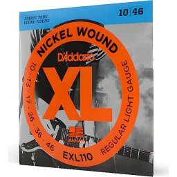 Struny na elektrickú gitaru 10-46 niklové, séria XL D´addario